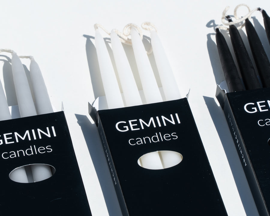 ‘Gemini' Hand-Dipped Candles
