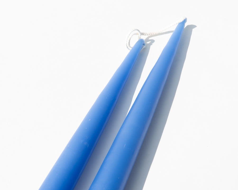 Hand-Dipped Taper Candles - Periwinkle