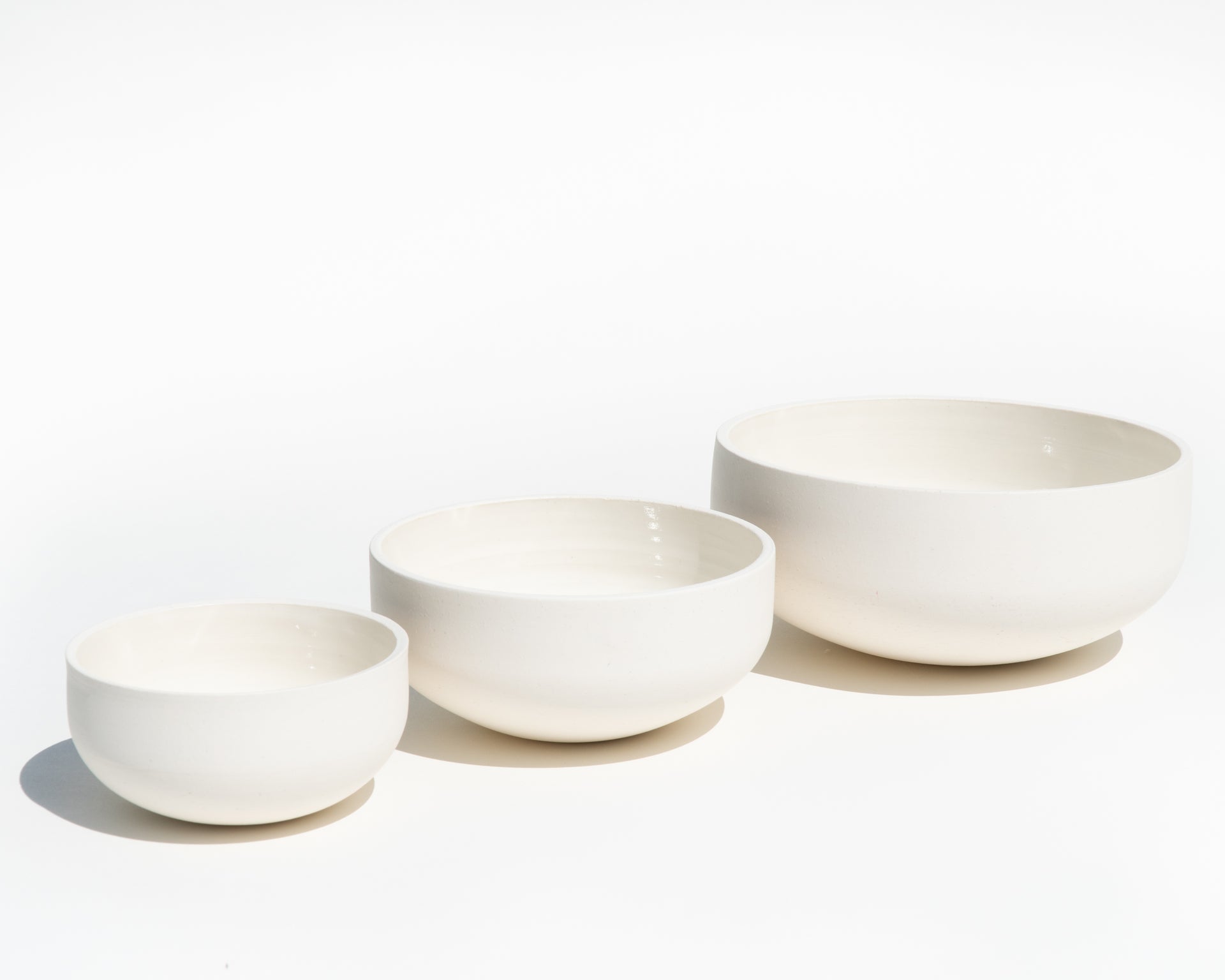 Trio of Porcelain Bowls - Cream
