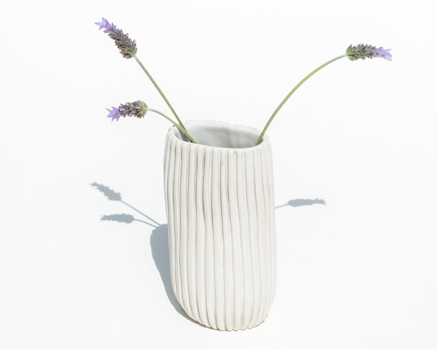 Narrow Oval Porcelain Vase