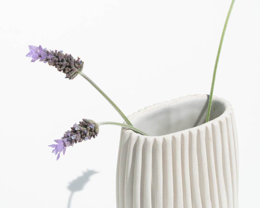 Narrow Oval Porcelain Vase