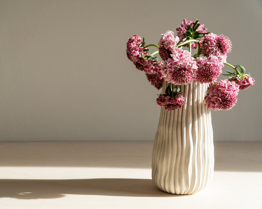 Wavy Porcelain Vase