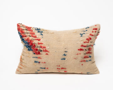 Antique Red & Blue Tülü Kilim Pillow Cover