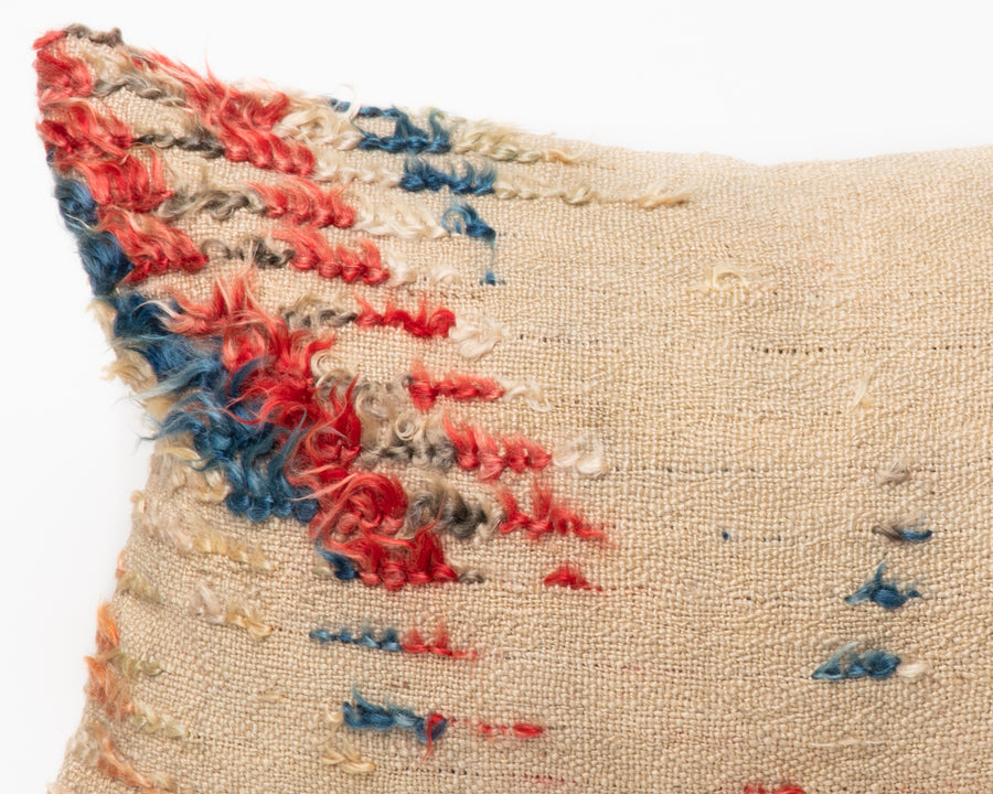 Antique Red & Blue Tülü Kilim Pillow Cover