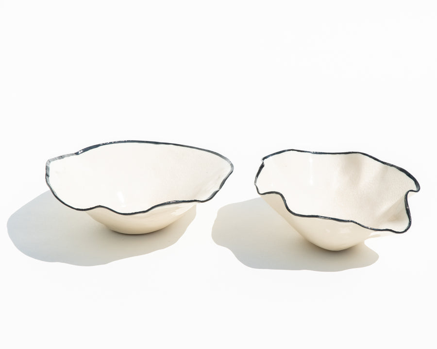 Porcelain Nesting Bowls - A Pair