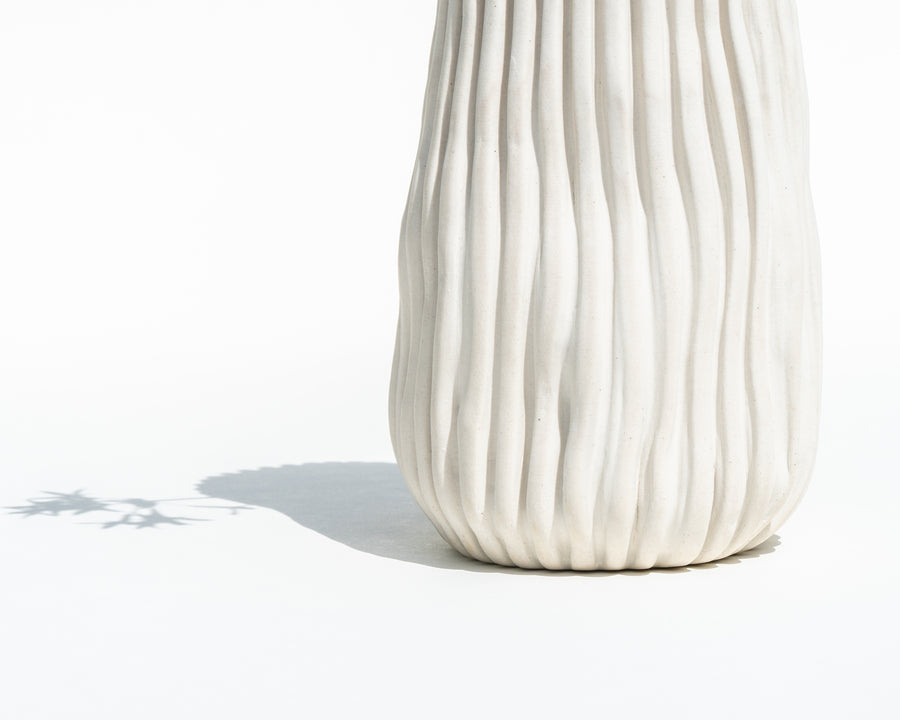 Wavy Porcelain Vase