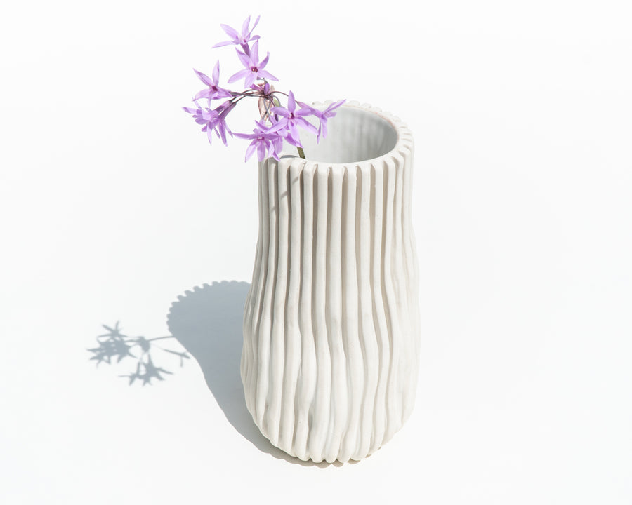 Wavy Porcelain Vase