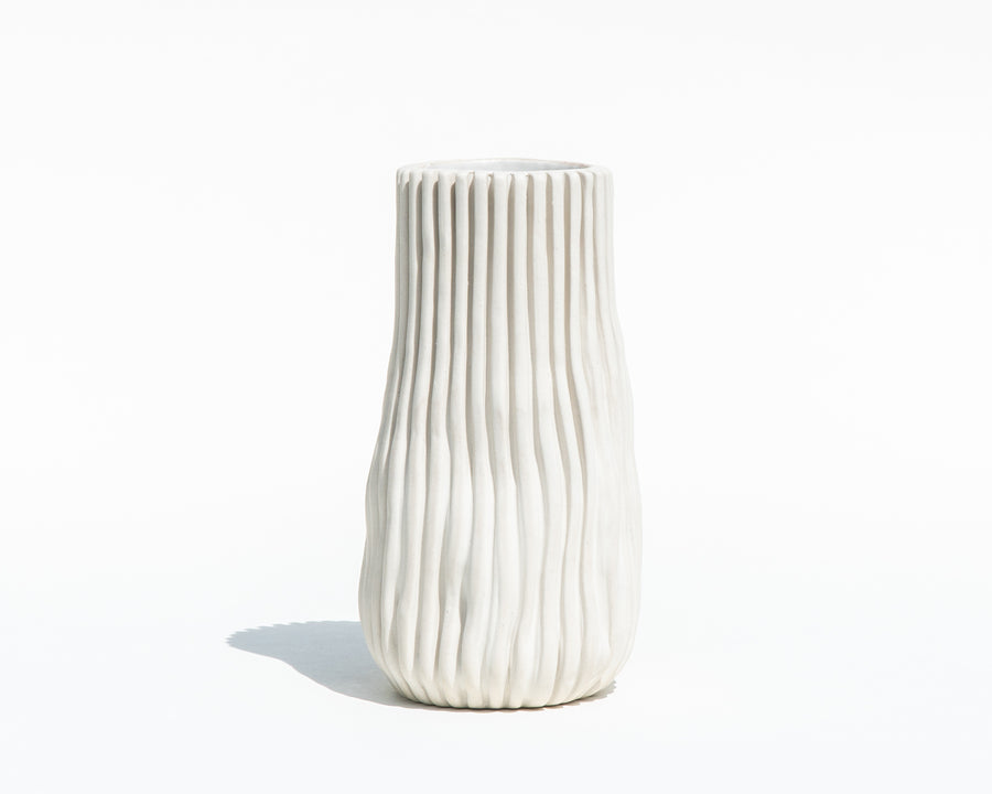 Wavy Porcelain Vase