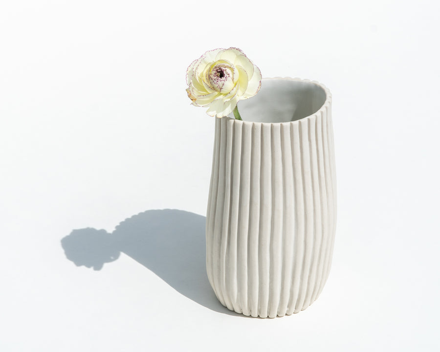 Wide Oval Porcelain Vase